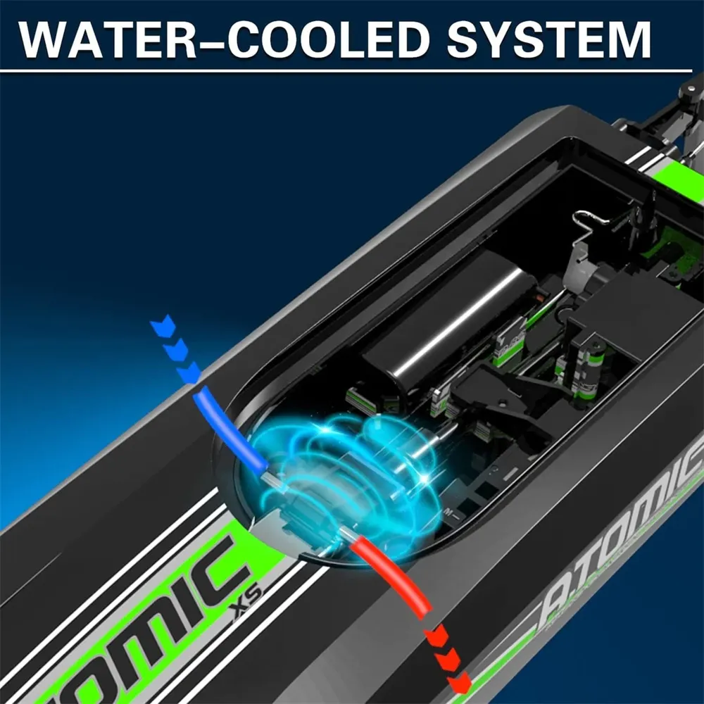 Volantexrc 2.4G 2CH 795-5 ATOMIC XS Mini RC Boat 30km/h Waterproof Reverse Water-Cooled Vehicles Models RTR Pool LakesToys Volantexrc 2.4G 2CH 795-5 ATOMIC XS Mini RC Boat 30km/h Waterproof Reverse Water-Cooled Vehicles Models RTR Pool LakesToys