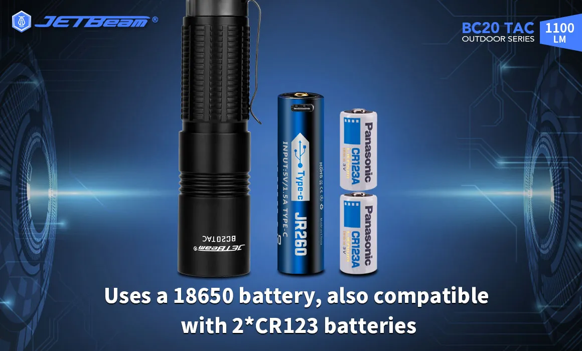 JETBeam BC20TAC 1100LM 263m Ultrabright Anduril UI Strong Flashlight Long Throw 18650 Powerful LED Torch Camping Hunting LED Flashlight JETBeam BC20TAC 1100LM 263m Ultrabright Anduril UI Strong Flashlight Long Throw 18650 Powerful LED Torch Camping Hunting LED Flashlight