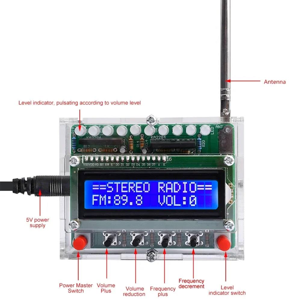 Geekcreit® DIY Radio Electronic Kit Parts 51 Single-chip FM Digital Sound Machine Geekcreit® DIY Radio Electronic Kit Parts 51 Single-chip FM Digital Sound Machine