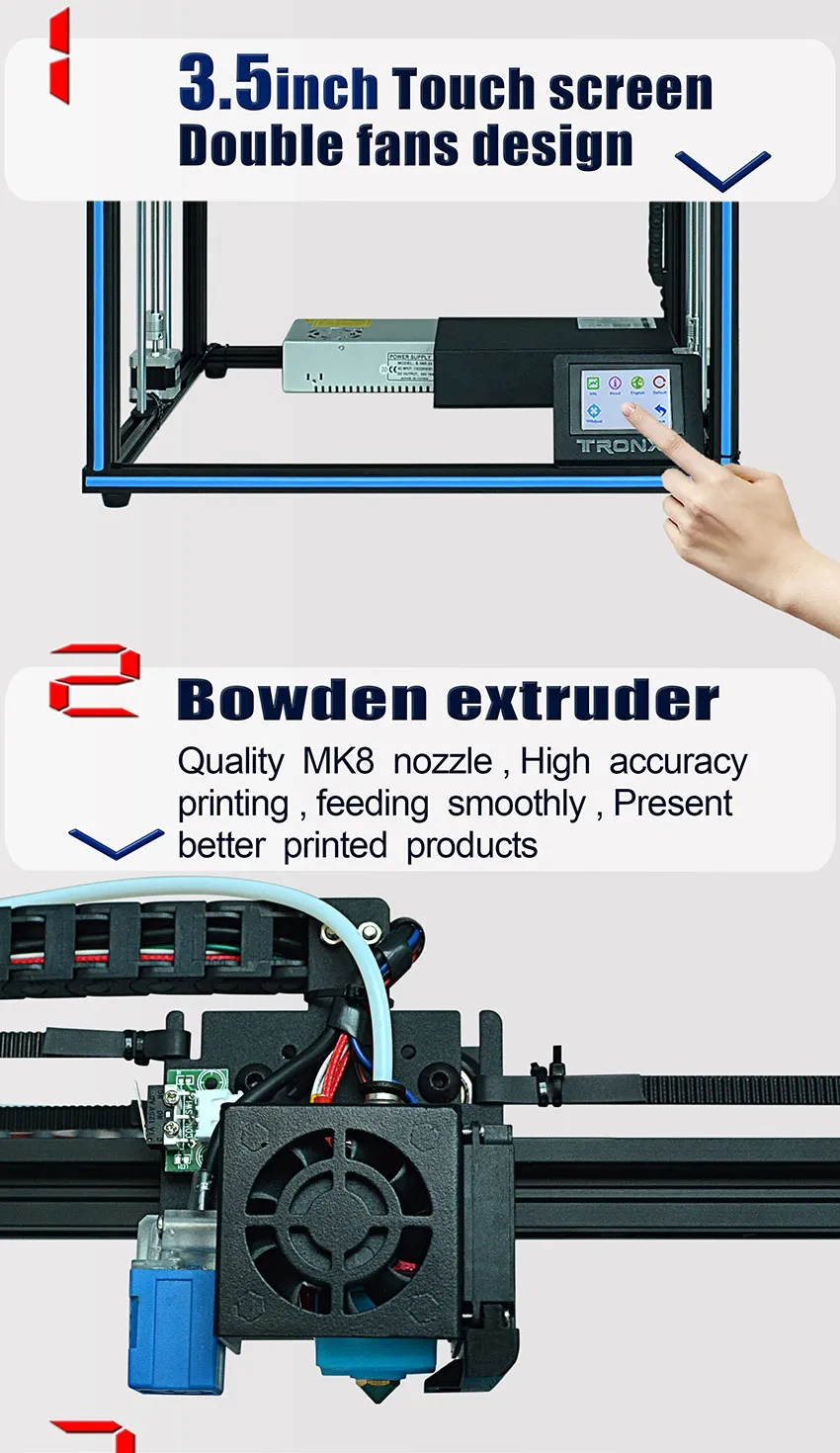 [EU/US Direct]TRONXY® X5SA DIY Aluminium 3D Printer 330*330*400mm Printing Size With Updated Touch Screen
