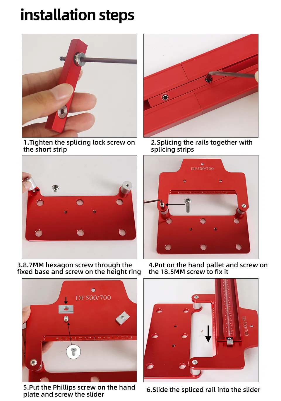 Metric Inch 1500mm Guide Rail Woodworking Tenon Jigsaw Connection Slotted Punching Positioning Guide Rail for Festool DF500 700 Base System Metric Inch 1500mm Guide Rail Woodworking Tenon Jigsaw Connection Slotted Punching Positioning Guide Rail for Festool DF500 700 Base System