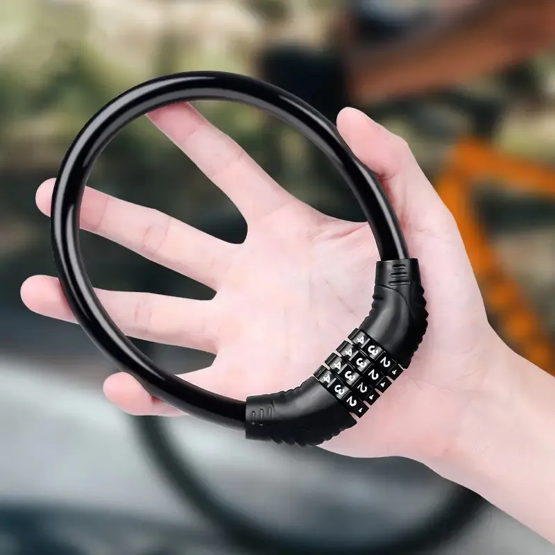 4 Digit Password Cable Lock Anti Theft Combination For Bicycle Motorcycle Scooter