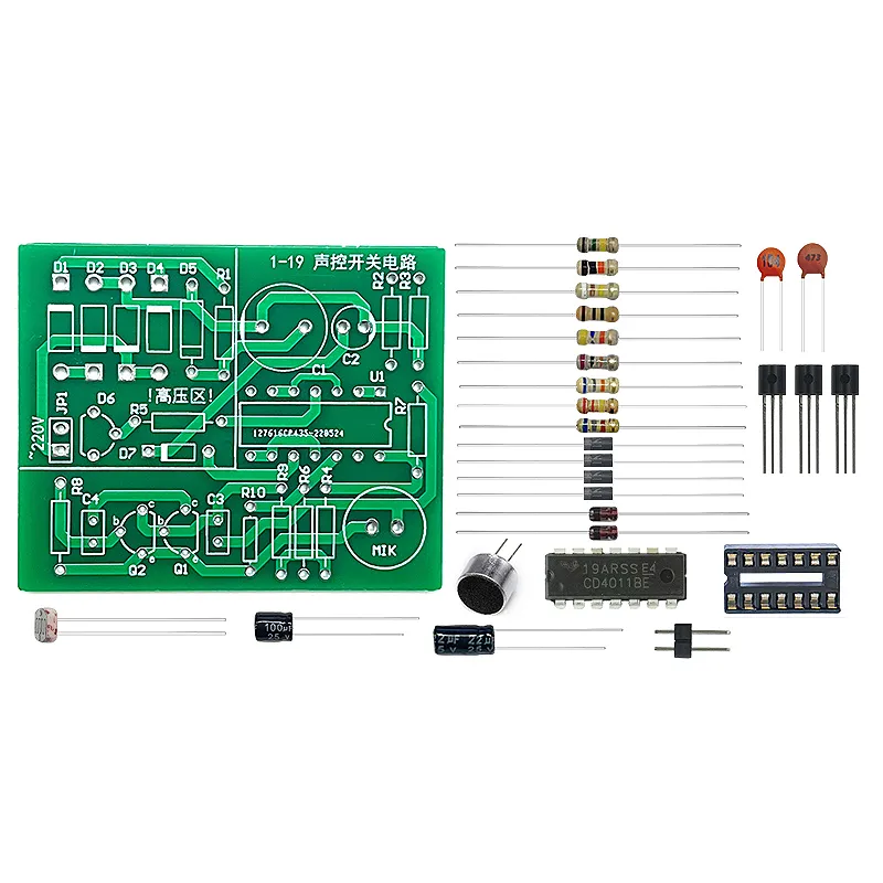 Kit électronique de circuit de commutation à commande vocale DIY pour carte mère Kit électronique de circuit de commutation à commande vocale DIY pour carte mère
