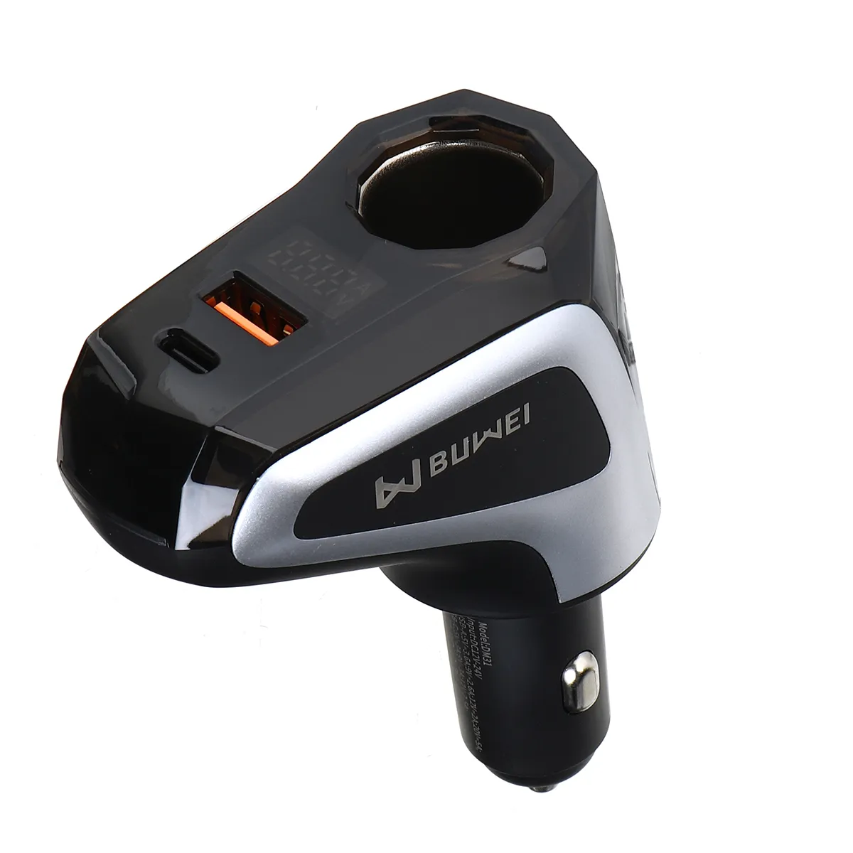 Car Charger with PD30W & 100W Super Fast Charge USB 130W 12V-24V Universal LCD Display Crystal Cutting Design Car Charger with PD30W & 100W Super Fast Charge USB 130W 12V-24V Universal LCD Display Crystal Cutting Design