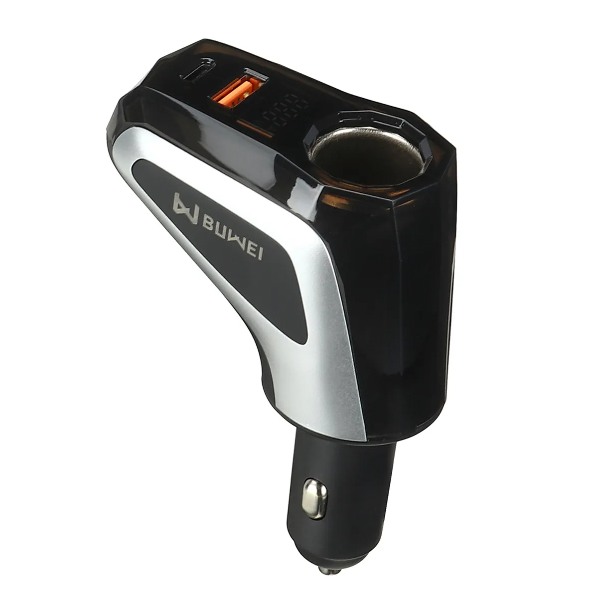 Car Charger with PD30W & 100W Super Fast Charge USB 130W 12V-24V Universal LCD Display Crystal Cutting Design Car Charger with PD30W & 100W Super Fast Charge USB 130W 12V-24V Universal LCD Display Crystal Cutting Design