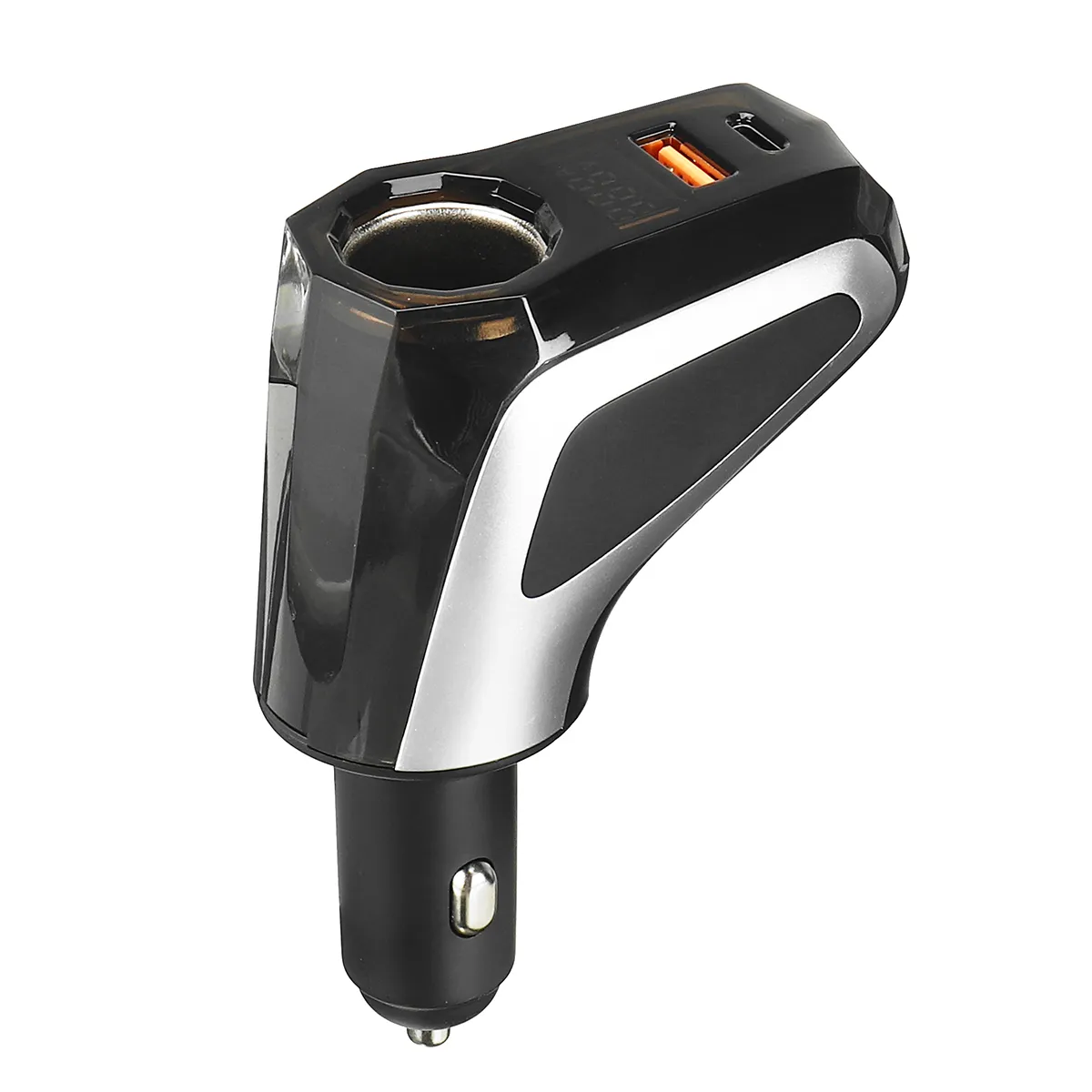 Car Charger with PD30W & 100W Super Fast Charge USB 130W 12V-24V Universal LCD Display Crystal Cutting Design Car Charger with PD30W & 100W Super Fast Charge USB 130W 12V-24V Universal LCD Display Crystal Cutting Design