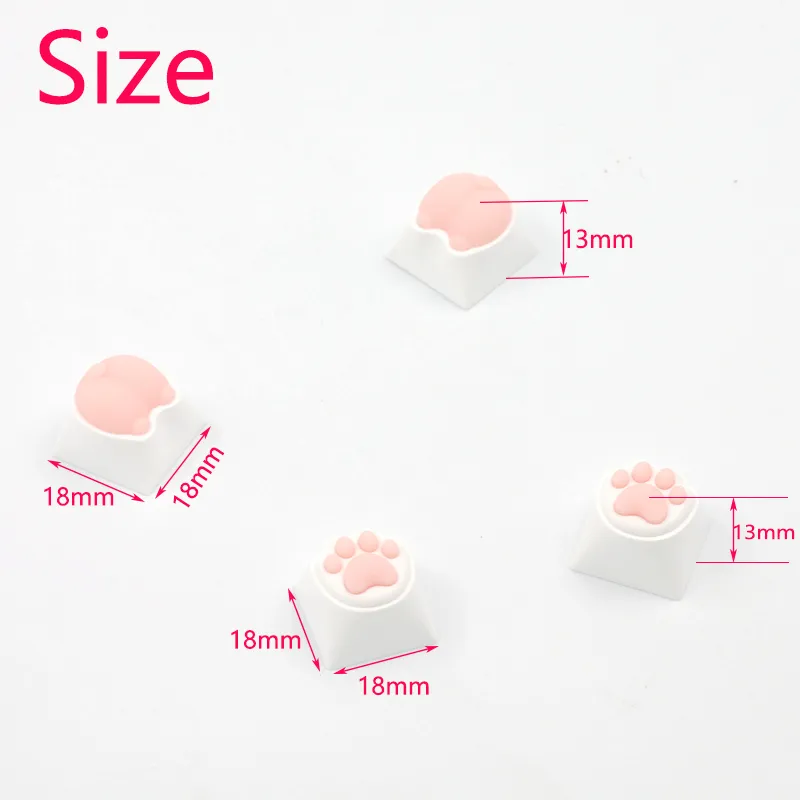 Cat Paws Corgi Keycap Soft Silicone For Cherry Mx Switch Mechanical Keyboard ABS Animal Keycaps