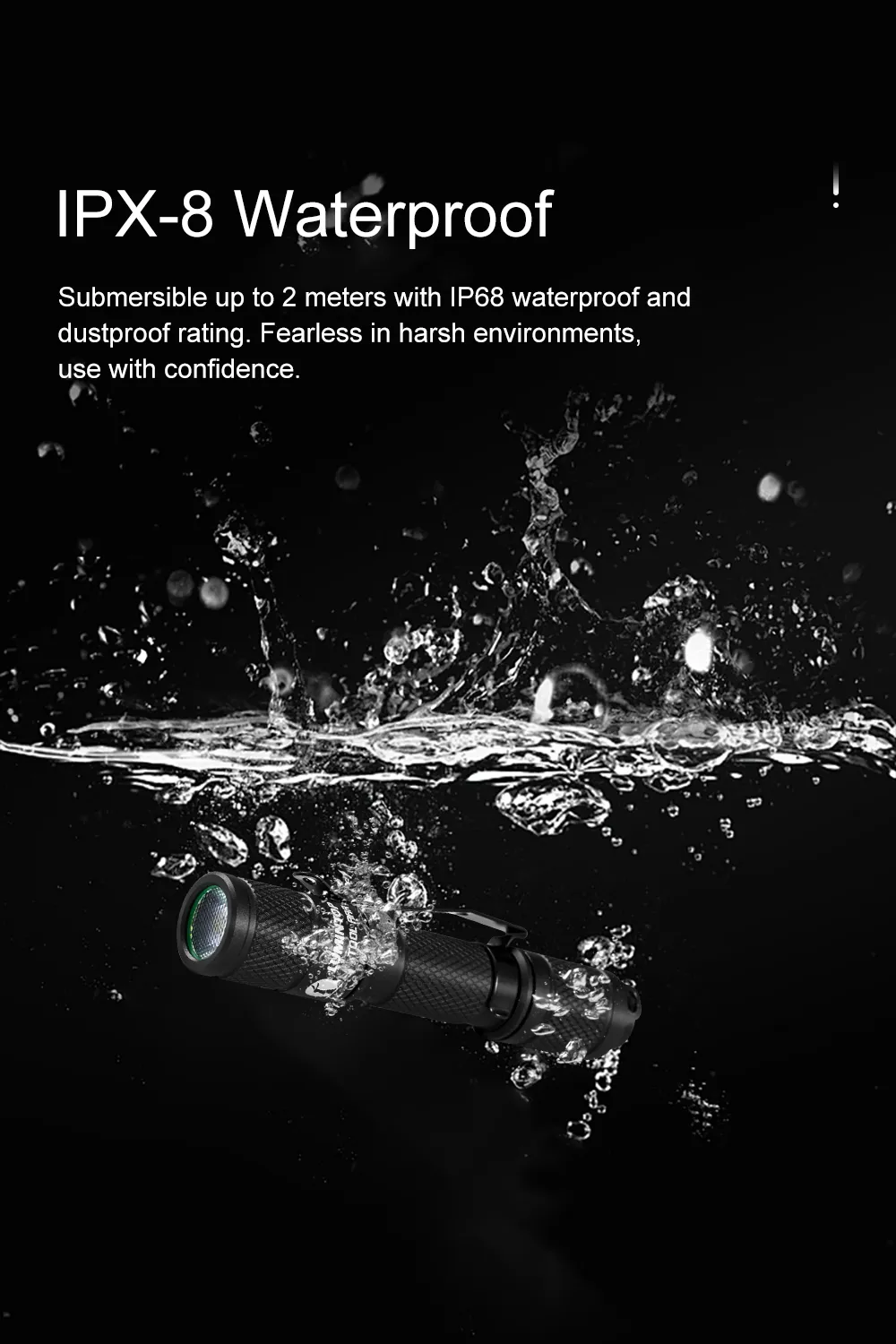 Lumintop Tool AAA 110 Lumen Pocket-sized Keychain EDC Mini Flashlight XP-G2 Led IP68 Waterproof with Reversible Clip