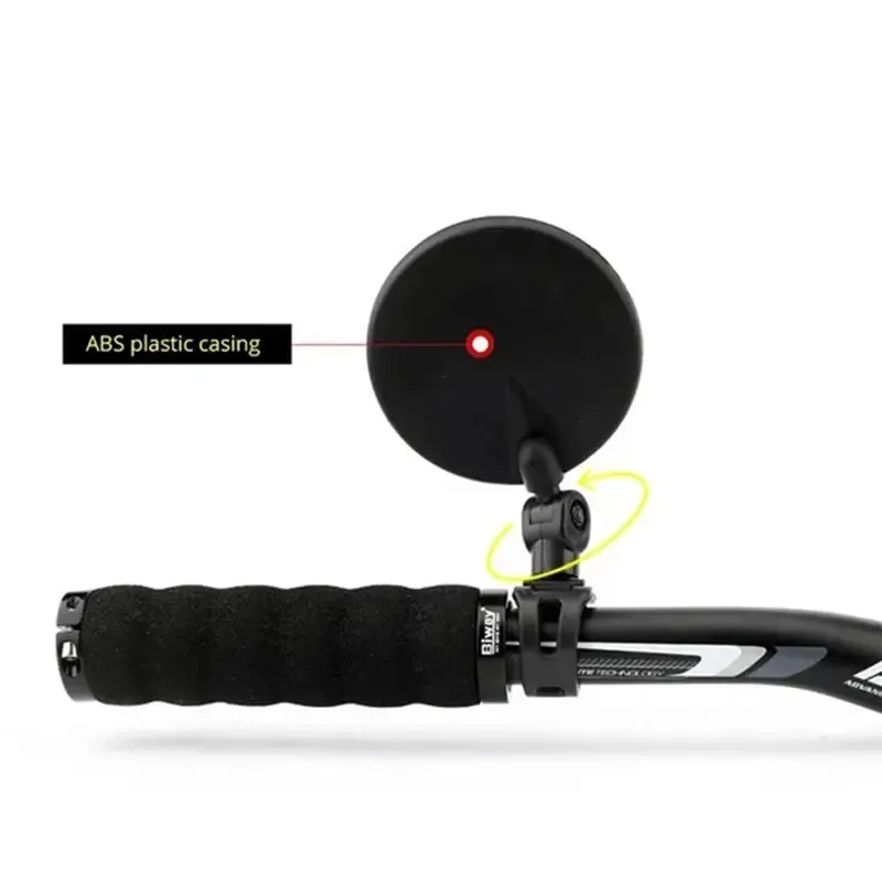 8cm Rear 360 Degree Rotation Adjustable Bike Mirrors Universal Handlebar Mount Bike Cycling Reflector Safety View Mirror