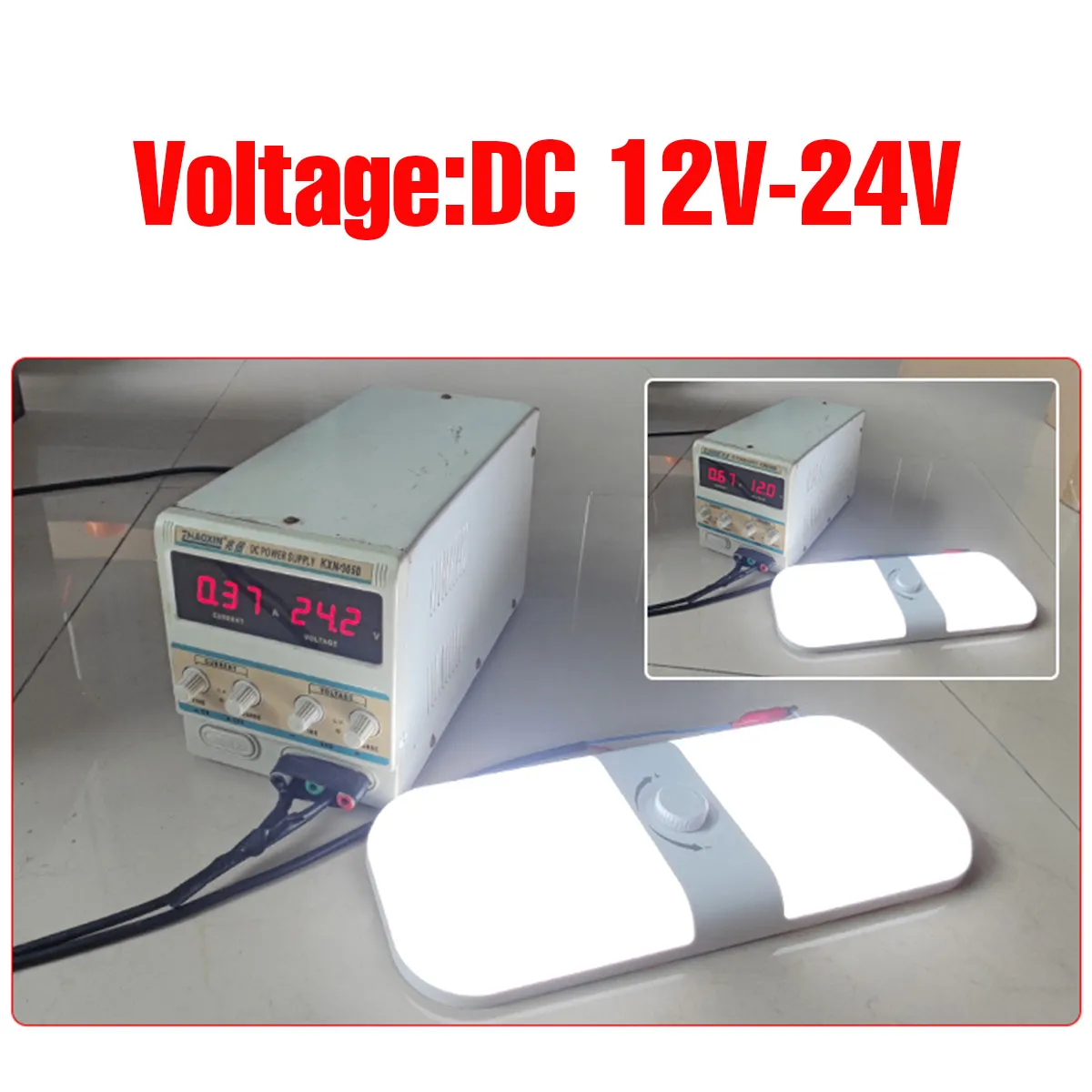 RV Interior LED Ceiling Light Camper Trailer Single Dome 12v-24v 1700LM Dimmer