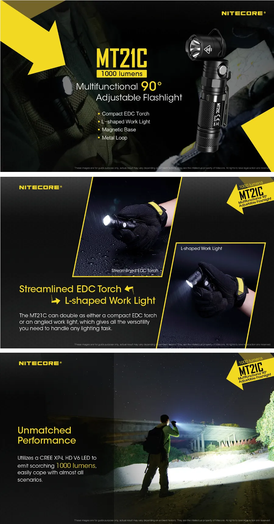 Nitecore MT21C XP-L HD V6 1000LM 8Modes 90° Adjustable Head Brightness LED Flashlight Camping Lamp Nitecore MT21C XP-L HD V6 1000LM 8Modes 90° Adjustable Head Brightness LED Flashlight Camping Lamp