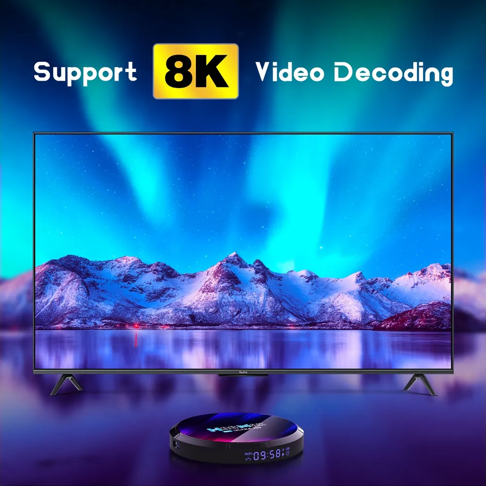 H96MAX Ultimate RK3528 Android 13 TV Box 4+64GB Dual WIFI 6 Bluetooth 5.0 Set Top Box 8K H.265 Screen Cast 3000Mps