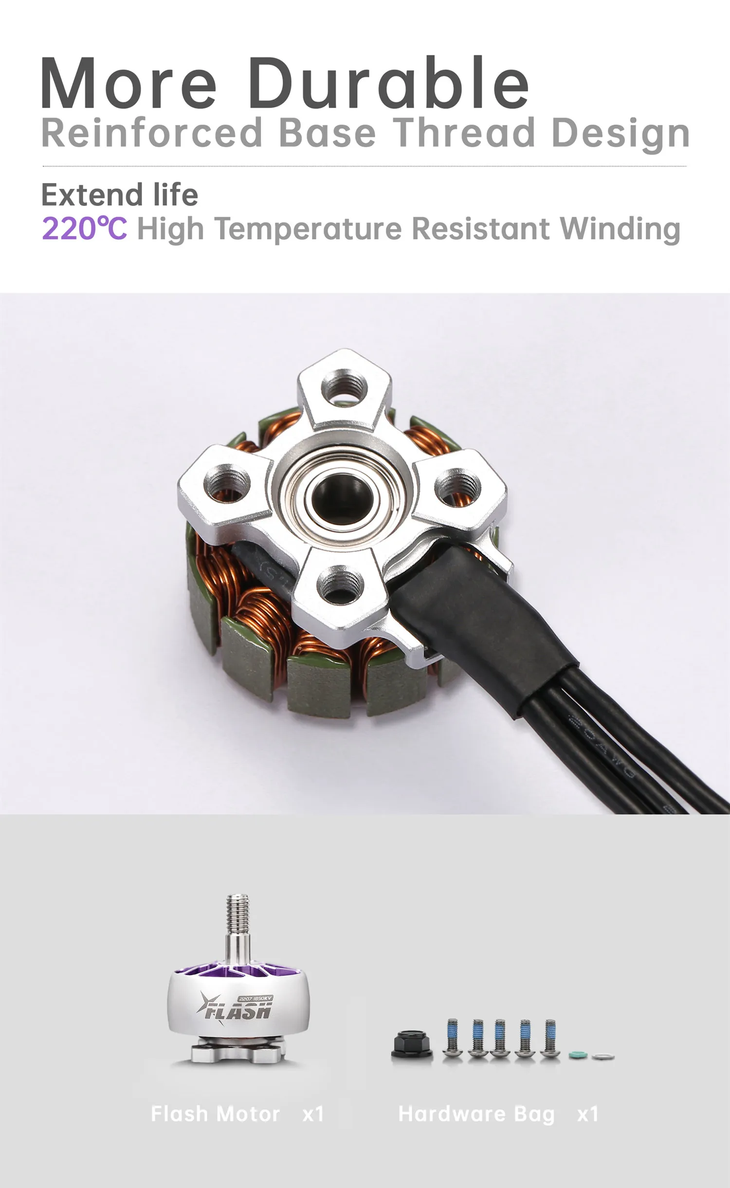 FlyFishRC Flash 2306 1750KV 6S / 2550KV 4S Motore Brushless Unibell per Droni RC Freestyle FPV Racing