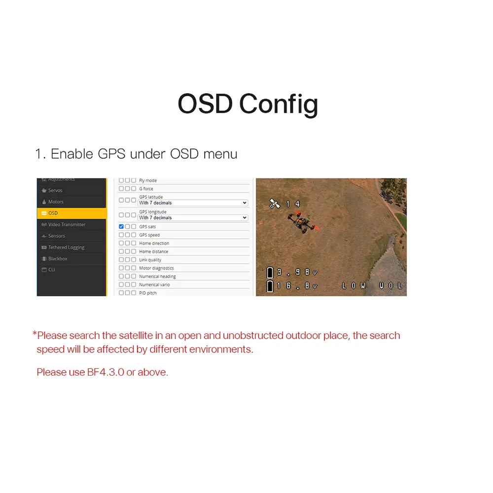 Foxeer M10Q 250 5883 Compass GPS M10 Chip Built-in Cimatic Antenna for RC Drone FPV Racing