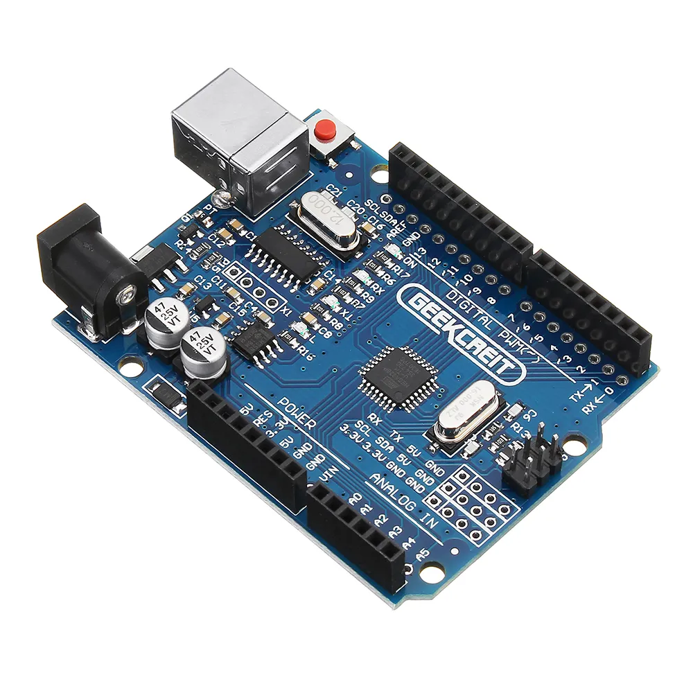 Placa de desarrollo UNOR3 ATmega328P sin cables. Geekcreit para Arduino: productos compatibles con placas Arduino oficiales.