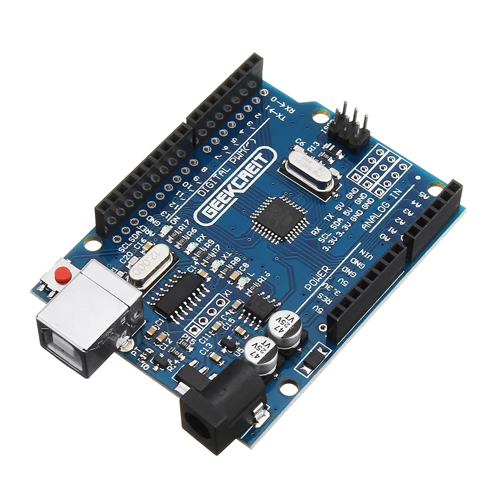 Placa de desarrollo UNOR3 ATmega328P sin cables. Geekcreit para Arduino: productos compatibles con placas Arduino oficiales.