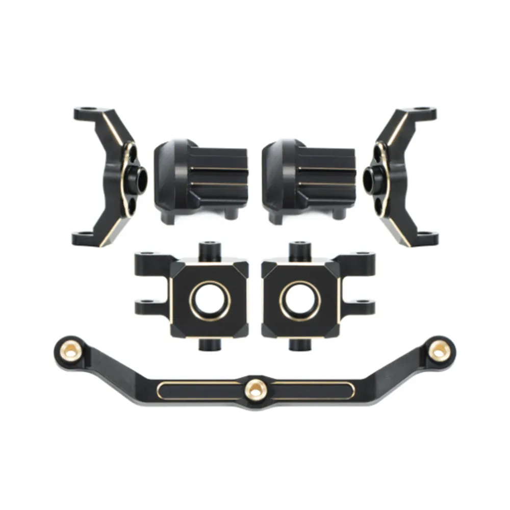 Brass Weight Steering Link Blocks Knuckle Diff Cover Caster Blocks for 1/18 RC Crawler Car TRX4M Upgrade Parts Brass Weight Steering Link Blocks Knuckle Diff Cover Caster Blocks for 1/18 RC Crawler Car TRX4M Upgrade Parts
