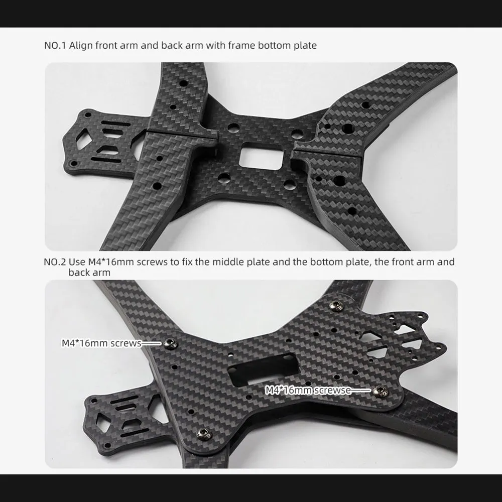 HGLRC Rekon10 PRO 455mm Wheelbase 3K Carbon Fiber 10 Inch Long Range Frame Kit for RC FPV Racing Drone
