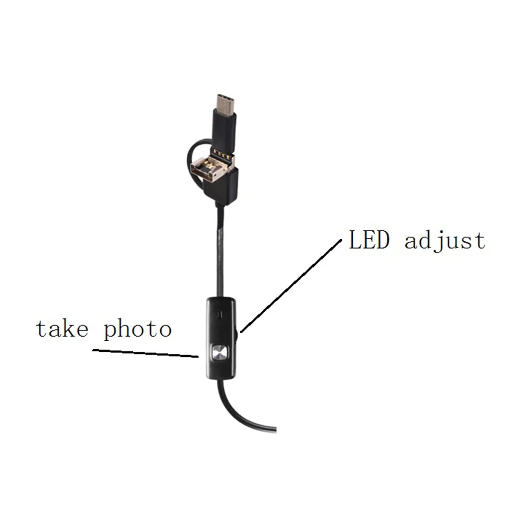 3-in-1 Mobile Phone Industrial Borescope Inspection Built-in 6 Adjustable LEDs Lights 8mm 1280*720 Resolution IP67 Waterproof 3-in-1 Mobile Phone Industrial Borescope Inspection Built-in 6 Adjustable LEDs Lights 8mm 1280*720 Resolution IP67 Waterproof
