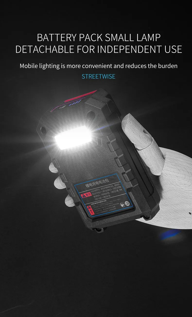 30W Professional Portable COB Spotlight Super Bright Work Light USB Rechargeable For Outdoor Camping Lawn Lamp