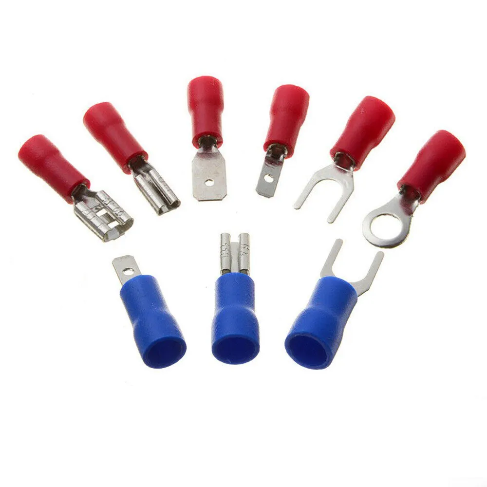 280Pcs Spade Terminals Insulated Cable Connector Electrical Wire Crimp Butt Ring Fork Set Lugs Rolled Kit