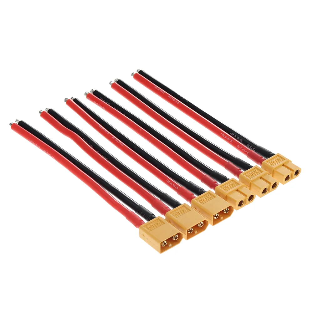 3Pairs XT60 Male Plug 12AWG 12cm Silicone Cable Wire 3Pairs XT60 Male Plug 12AWG 12cm Silicone Cable Wire