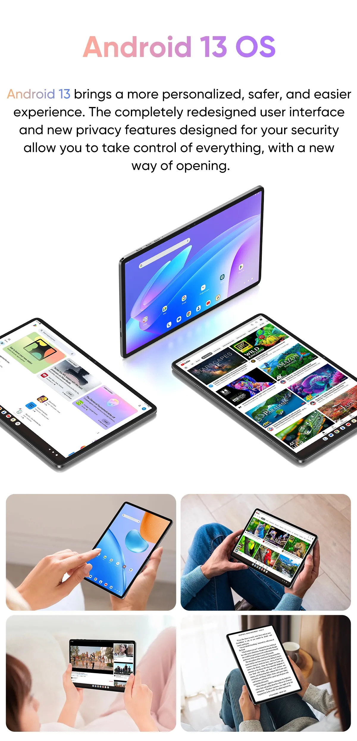 [Updated Version] N-ONE NPad Q MT8183 Octa Core 6GB+6GB RAM 128GB ROM 10.1 Inch Android 13 Tablet
