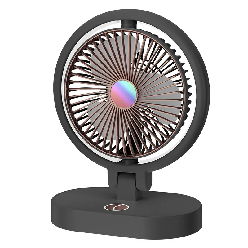 Folding Small Fan Portable Home Mute USB Desktop Charging Three Level Atmosphere Night Light Small Electric Fan Folding Small Fan Portable Home Mute USB Desktop Charging Three Level Atmosphere Night Light Small Electric Fan