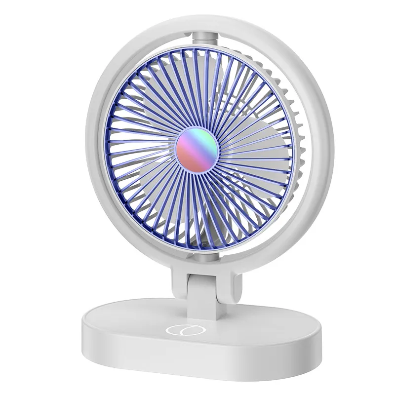 Folding Small Fan Portable Home Mute USB Desktop Charging Three Level Atmosphere Night Light Small Electric Fan Folding Small Fan Portable Home Mute USB Desktop Charging Three Level Atmosphere Night Light Small Electric Fan