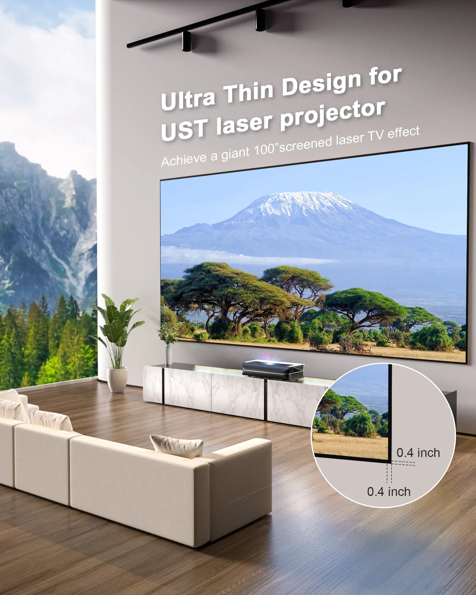 AWOL 120Inch ALR Projector Cinematic Screen UST 16:9 170° Viewing Angle Ambient 95% Ceiling Light Giant Cinema Screen AWOL 120Inch ALR Projector Cinematic Screen UST 16:9 170° Viewing Angle Ambient 95% Ceiling Light Giant Cinema Screen