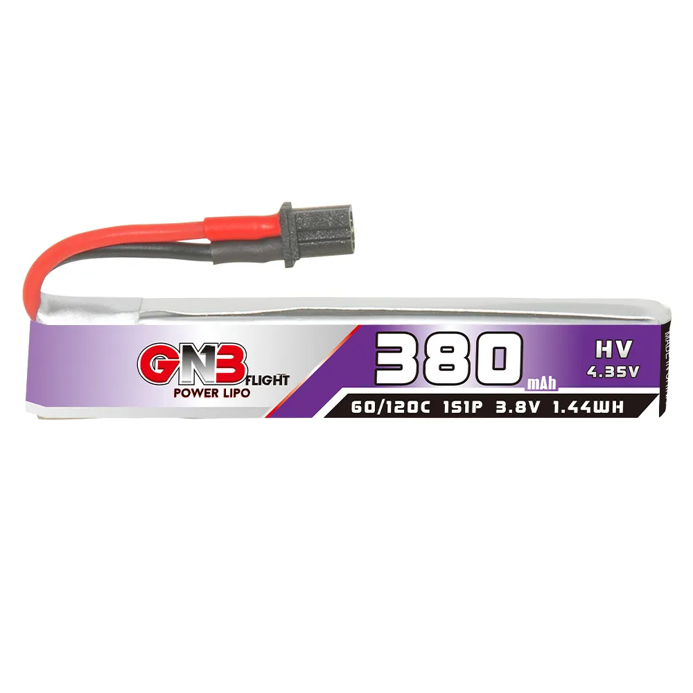 6Pcs Gaoneng 3.8V 380mAh 60C 1S LiHV Battery A30 Plug With Adapter Cable for Happymodel Mobula6 BetaFPV Meteor65 6Pcs Gaoneng 3.8V 380mAh 60C 1S LiHV Battery A30 Plug With Adapter Cable for Happymodel Mobula6 BetaFPV Meteor65