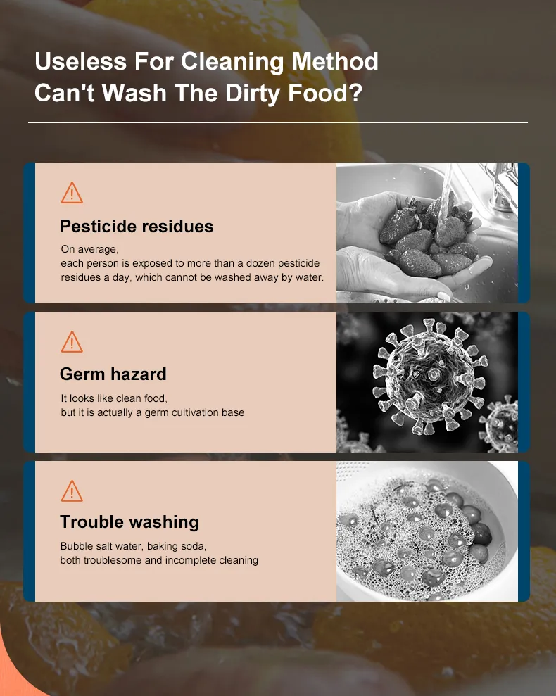 Fruit Vegetable Washing Machine Capsule Shape Wireless Food Purifier Household Pesticide Disinfection Vegetables Cleaner Machine