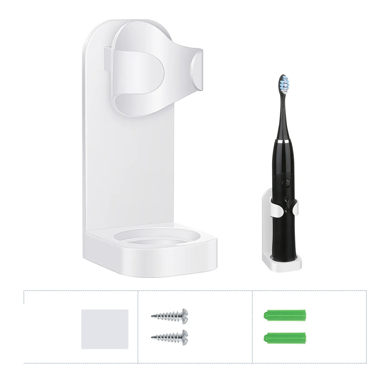 Wall Mounted Electric Toothbrush Holder Bathroom Holder Bracket Plastic Products Toothpaste Storage Rack