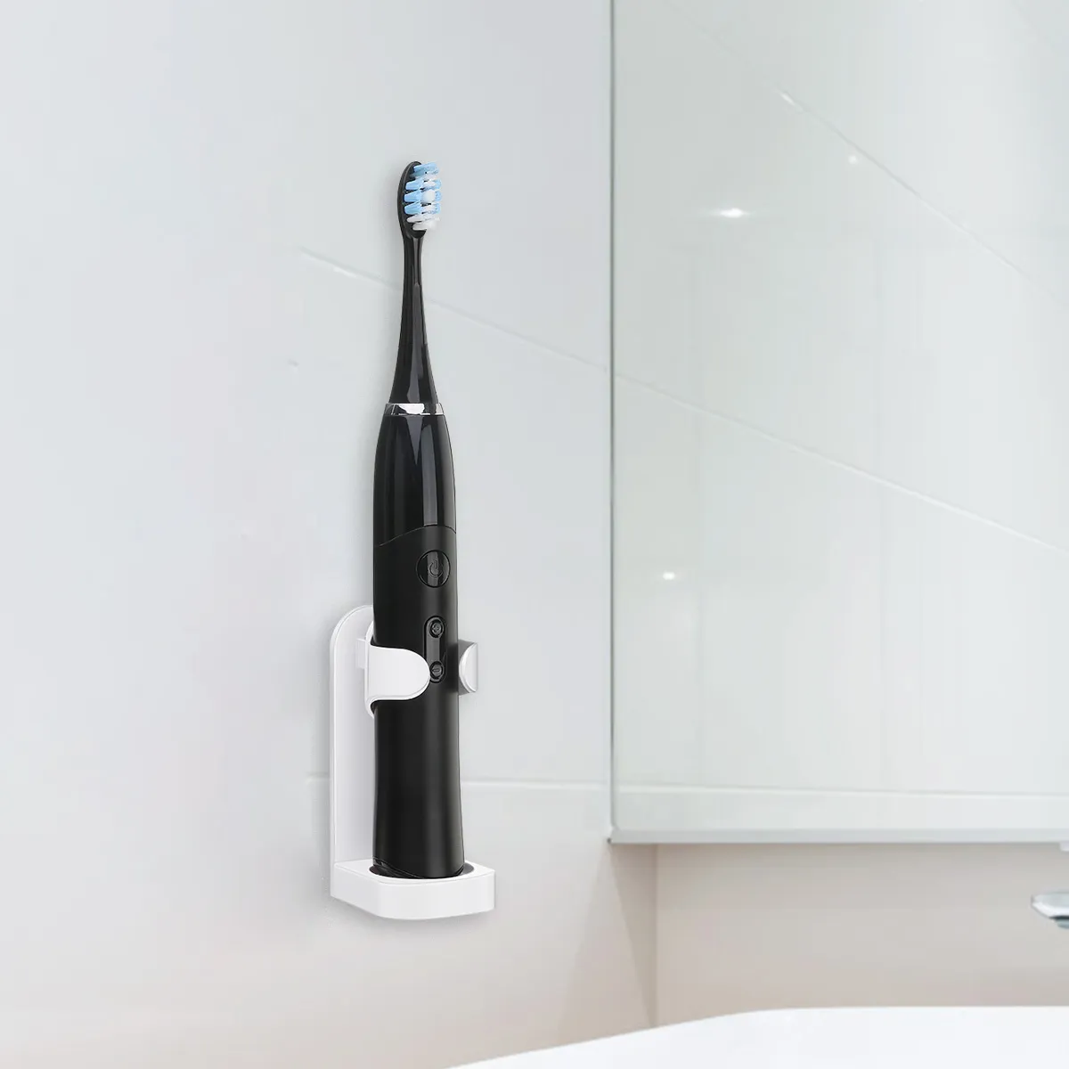 Wall Mounted Electric Toothbrush Holder Bathroom Holder Bracket Plastic Products Toothpaste Storage Rack