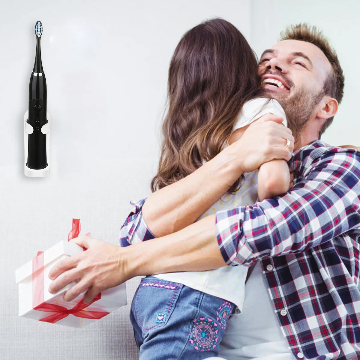 Wall Mounted Electric Toothbrush Holder Bathroom Holder Bracket Plastic Products Toothpaste Storage Rack