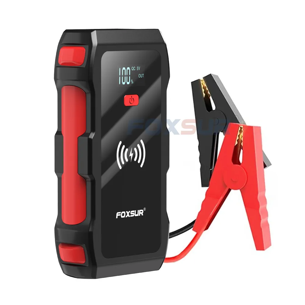 FOXSUR 26800mAh Starthilfe 12V Power Bank Auto Notfall Start Netzteil 5V/2A Mit LED Licht