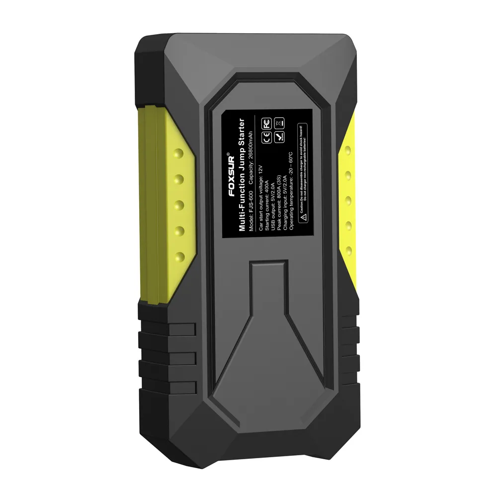 FOXSUR 26800mAh Starthilfe Power Bank 12V 800A Spitzenstrom Auto Notstromversorgung mit LED-Licht