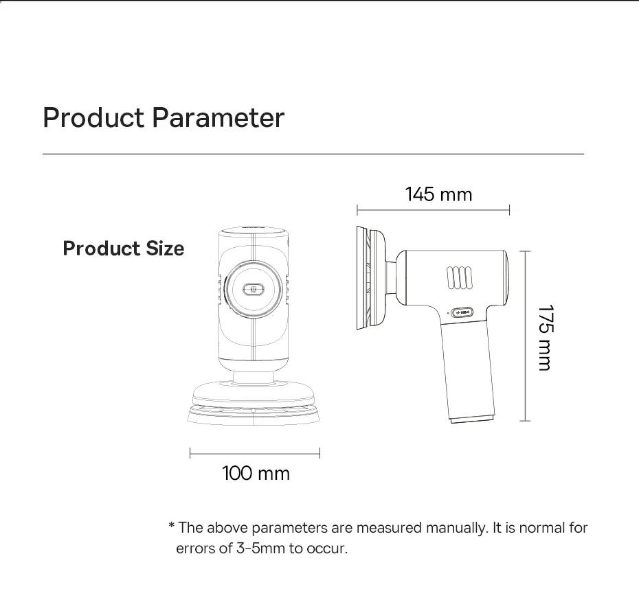 Baseus Car Polishing Machine Cordless Mini Electric Polisher With Adjust Speed Cordless Polish For Car Home