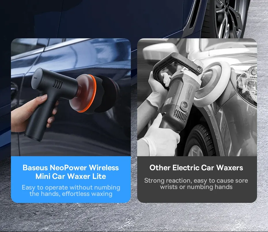 Baseus Car Polishing Machine Cordless Mini Electric Polisher With Adjust Speed Cordless Polish For Car Home
