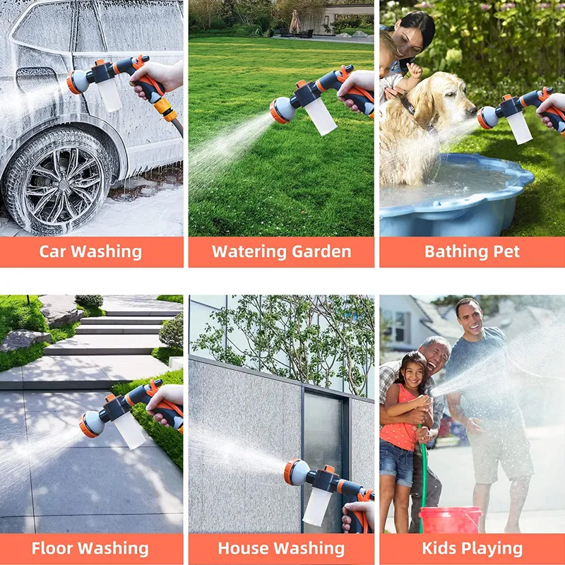 Multifunctional Portable Auto High Pressure Water Gun Watering Foam Gun Car Wash Tool For Car Garden