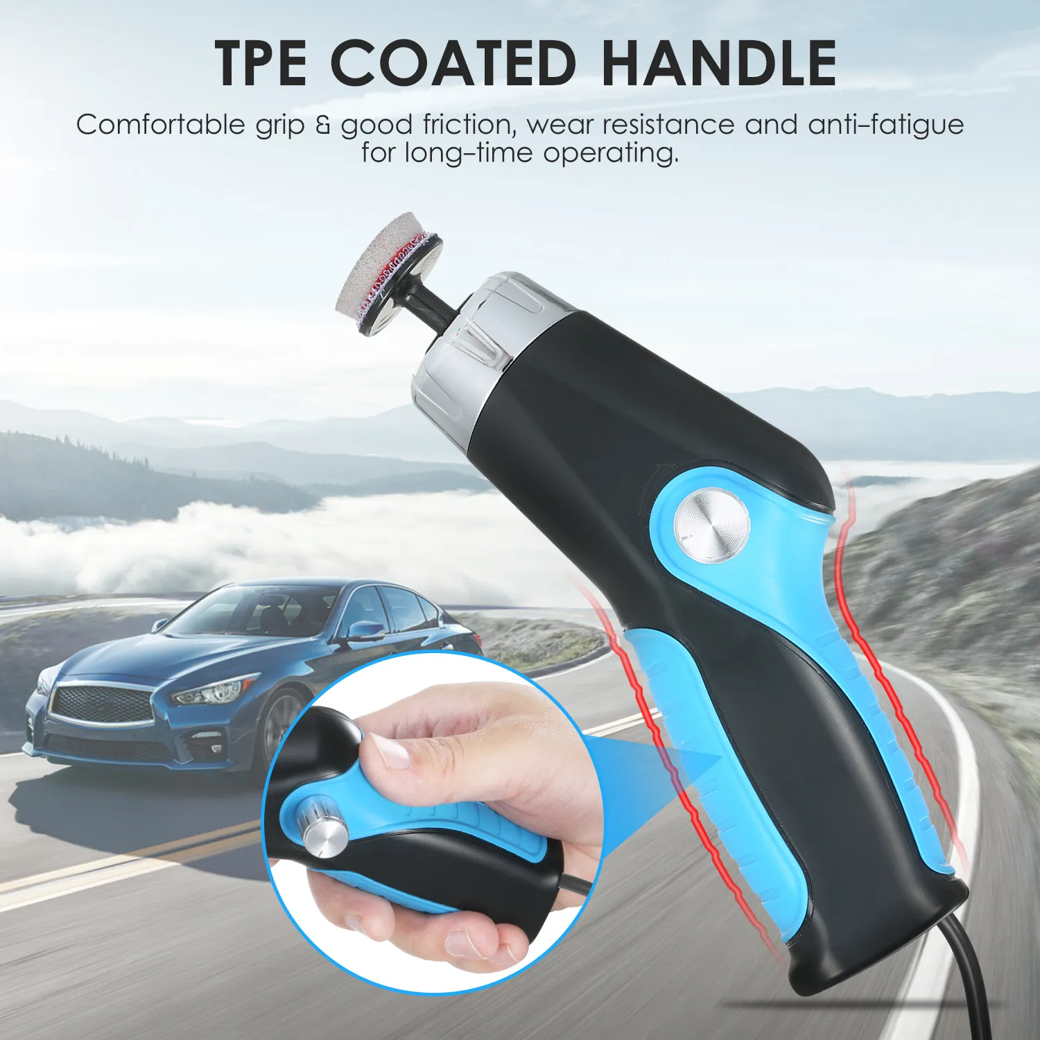 60W 8500RPM Mini Car Polishing Machine Variable Speed Polisher Electric Polisher Scratch Remover Repair Tool