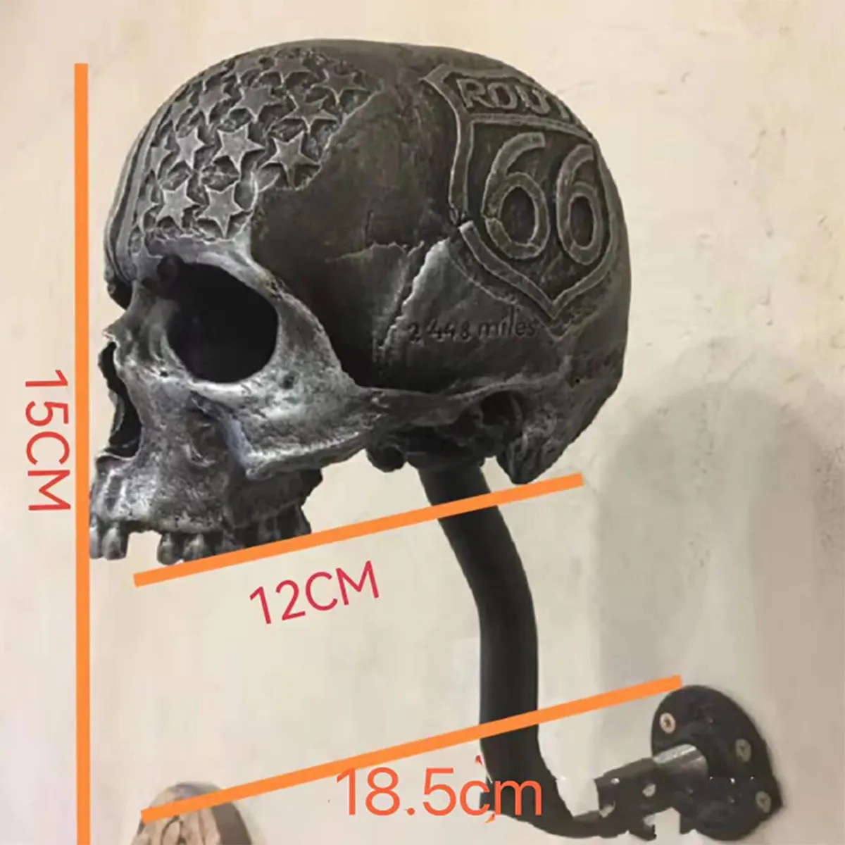 Motorcycle Skull Helmet Holder Skull Helmet Rack Wall Mount Hook Motorcycle Helmet Display Stand