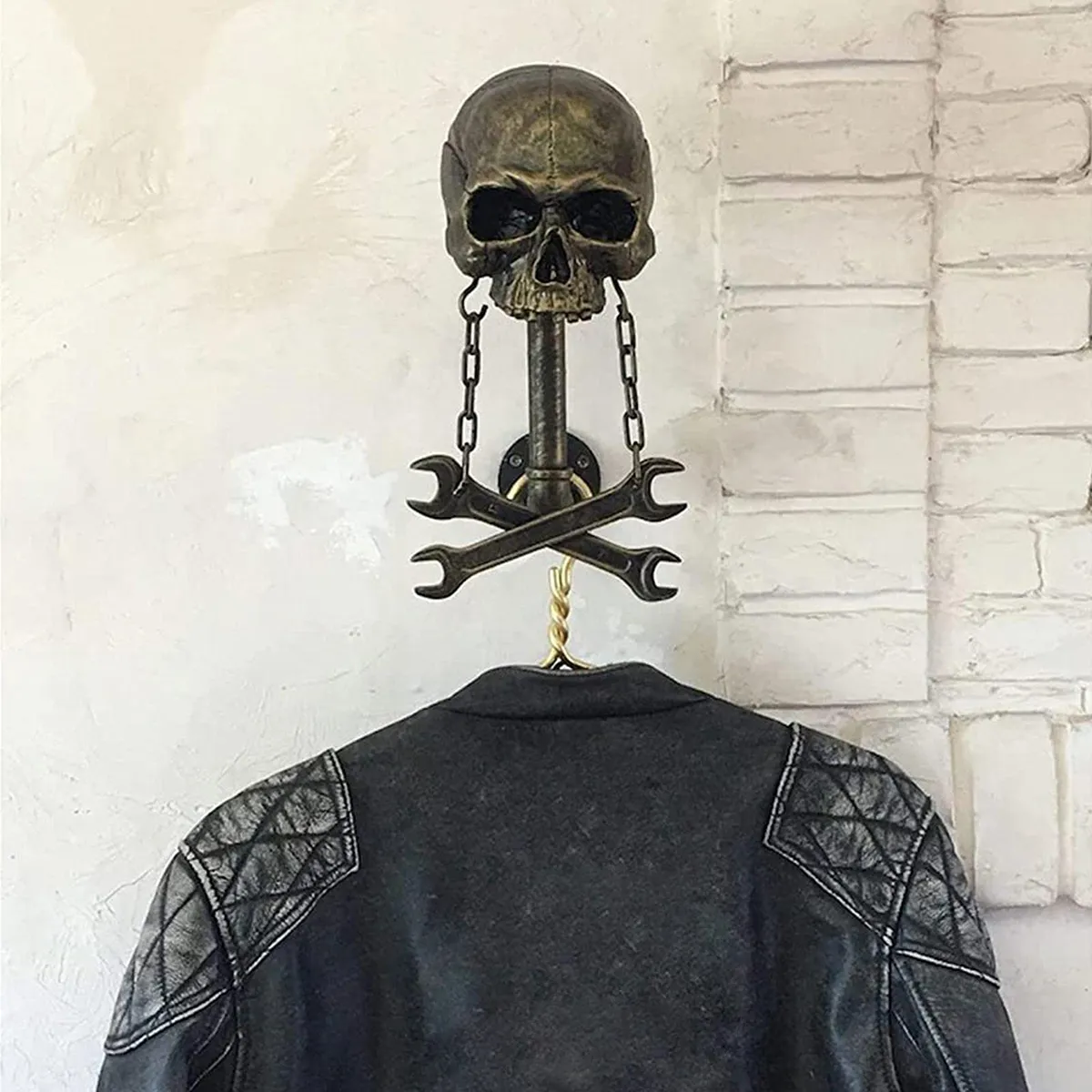 Motorcycle Skull Helmet Holder Skull Helmet Rack Wall Mount Hook Motorcycle Helmet Display Stand