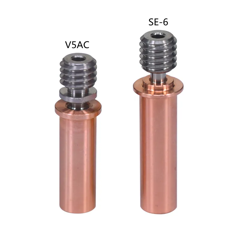 All-metal Titanium Red Brass Throat V5AC SE6 Thread for 3D Printer Part Extruder All-metal Titanium Red Brass Throat V5AC SE6 Thread for 3D Printer Part Extruder