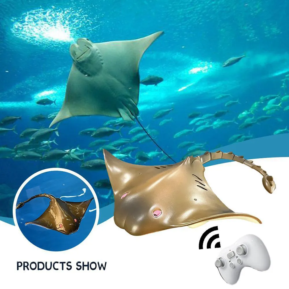 2.4G Intelligent Waterproof RC Boat Ship Wireless Remote Control Devil Fish Creative Toy for Children
