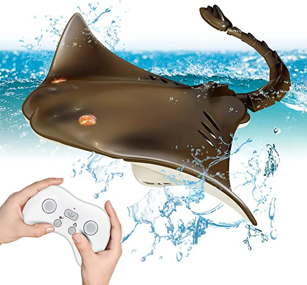 2.4G Intelligent Waterproof RC Boat Ship Wireless Remote Control Devil Fish Creative Toy for Children