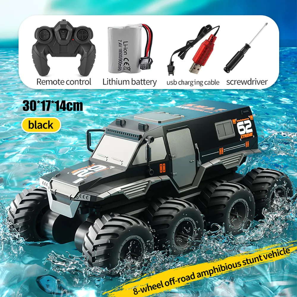 JJRC Q137 8WD 2.4G RC Car Amphibious Remote Control Climbing Off Road Truck