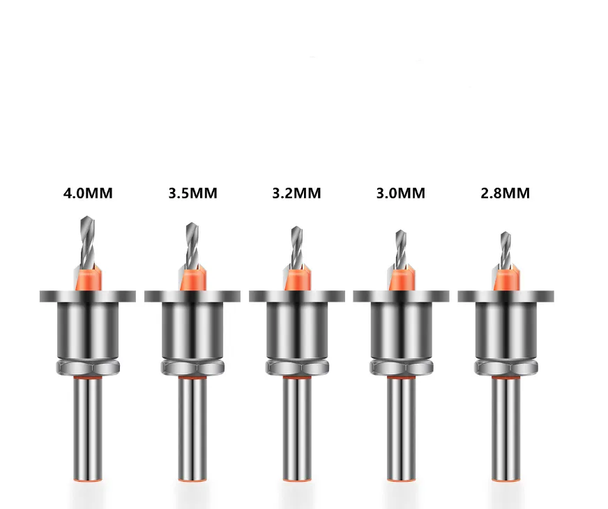 8mm Round Shank Drill Bit Set Adjustable Countersink 2.8-4mm Cone Drill Counterbore Router Drill Bit with Limit Stop Alloy Head Cone Hole Drill 8mm Round Shank Drill Bit Set Adjustable Countersink 2.8-4mm Cone Drill Counterbore Router Drill Bit with Limit Stop Alloy Head Cone Hole Drill