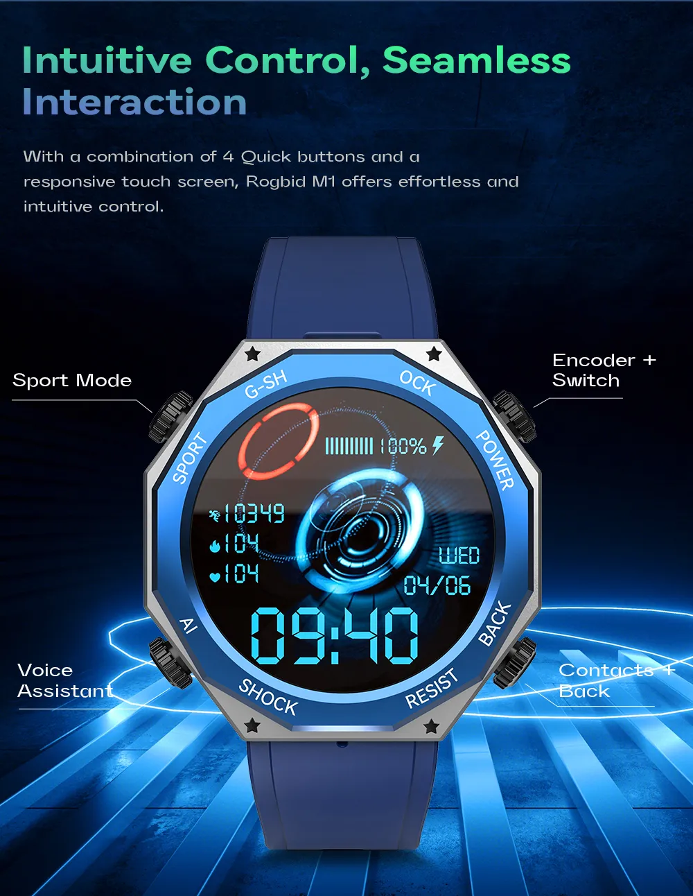 Rogbid Tank M1 5ATM Waterproof Swimming Hifi Bluetooth Call Heart Rate Blood Pressure SpO2 Monitor Fitness BT5.3 Smart Watch Rogbid Tank M1 5ATM Waterproof Swimming Hifi Bluetooth Call Heart Rate Blood Pressure SpO2 Monitor Fitness BT5.3 Smart Watch