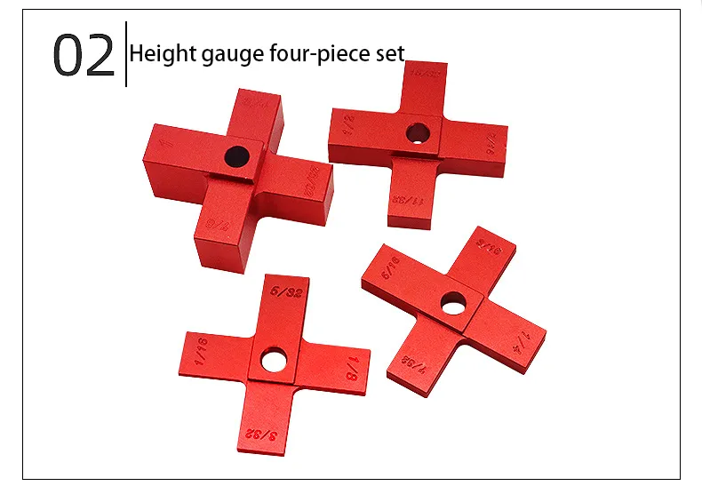 4PCS Woodworking Cross Height Gauge Set of Measurement Modules Tools 4PCS Woodworking Cross Height Gauge Set of Measurement Modules Tools
